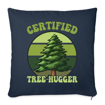 Environmentalists hugging trees - Sofa pillowcase 17,3'' x 17,3'' (45 x 45 cm) - navy - Front