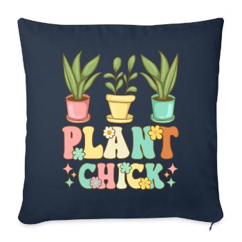 Plant-Based Diet Female Vegetarian Ve - Sofa pillowcase 17,3'' x 17,3'' (45 x 45 cm) - navy - Front