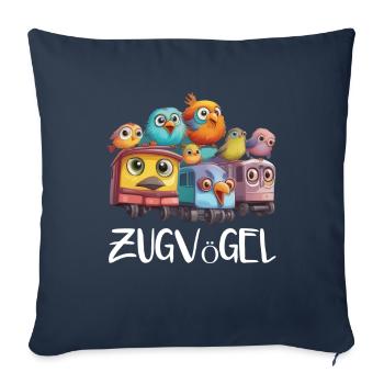 Migratory Birds Bird Birds Cute and Funny - Sofa pillowcase 17,3'' x 17,3'' (45 x 45 cm) - navy - Front