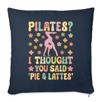 Fun Yoga Exercise - Sofa pillowcase 17,3'' x 17,3'' (45 x 45 cm) - navy - Front