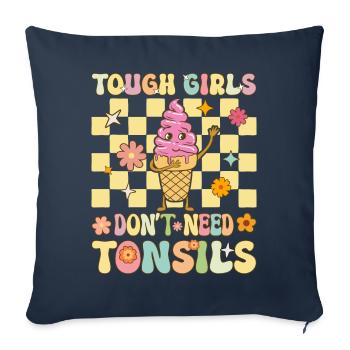 Removal Surgery Tonsillitis - Sofa pillowcase 17,3'' x 17,3'' (45 x 45 cm) - navy - Front