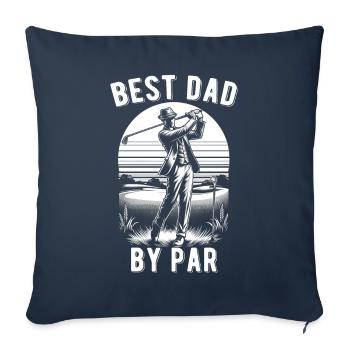 Fête des pères meilleur papa par Par papa papa - Housse de coussin décorative 45 x 45 cm - bleu marine - Devant