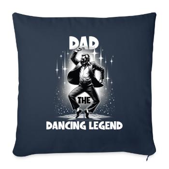 Fête des pères Papa La légende de la danse Papa Danseur Papa - Housse de coussin décorative 45 x 45 cm - bleu marine - Devant