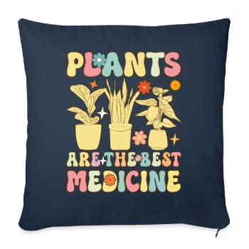 Groovy Plant-Based Diet Vegan Veganism - Sofa pillowcase 17,3'' x 17,3'' (45 x 45 cm) - navy - Front