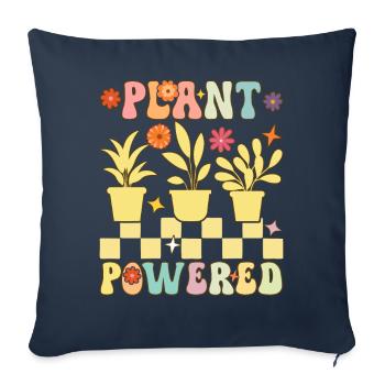 Groovy Plant-Based Diet Vegan Veganism - Sofa pillowcase 17,3'' x 17,3'' (45 x 45 cm) - navy - Front