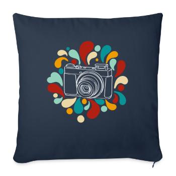 Camera Retro Camera Photography Photo - Sofa pillowcase 17,3'' x 17,3'' (45 x 45 cm) - navy - Front