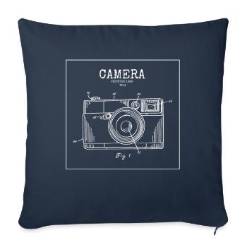 Camera Old Art Camera Photography Photo - Sofa pillowcase 17,3'' x 17,3'' (45 x 45 cm) - navy - Front