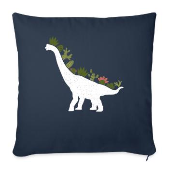 Brachiosaure dinosaure cadeau - Housse de coussin décorative 45 x 45 cm - bleu marine - Devant