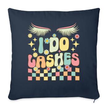 Groovy Lash Artist Lash Tech Eyelashes - Sofa pillowcase 17,3'' x 17,3'' (45 x 45 cm) - navy - Front