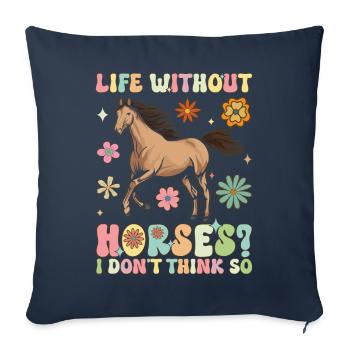 Groovy Horseback Riding Rider - Sofa pillowcase 17,3'' x 17,3'' (45 x 45 cm) - navy - Front