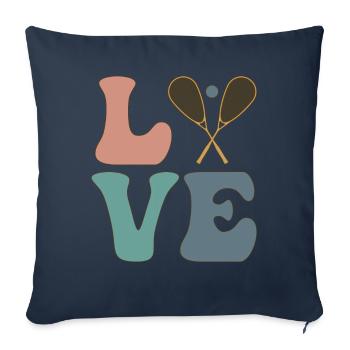 LOVE Squash Player Trainer - Sofa pillowcase 17,3'' x 17,3'' (45 x 45 cm) - navy - Front