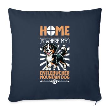 Home - Entlebucher Mountain Dog - Sofa pillowcase 17,3'' x 17,3'' (45 x 45 cm) - navy - Front