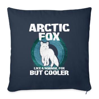 Cute arctic fox gift - Sofa pillowcase 17,3'' x 17,3'' (45 x 45 cm) - navy - Front