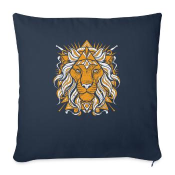 Lion Abstract - Sofa pillowcase 17,3'' x 17,3'' (45 x 45 cm) - navy - Front