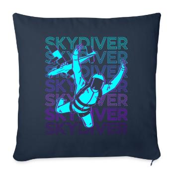 Skydiving Skydiver Parachute R - Sofa pillowcase 17,3'' x 17,3'' (45 x 45 cm) - navy - Front