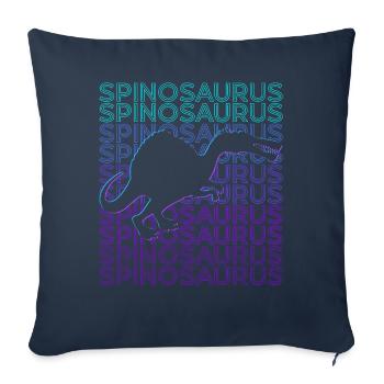 Spinosaurus Dinosaur Retro - Sofa pillowcase 17,3'' x 17,3'' (45 x 45 cm) - navy - Front