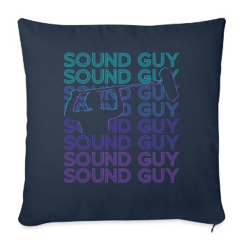 Ingénieur du son Technicien du son Retro - Housse de coussin décorative 45 x 45 cm - bleu marine - Devant
