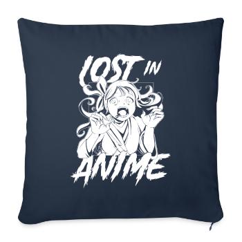 Anime Manga Anime Girl - Sofa pillowcase 17,3'' x 17,3'' (45 x 45 cm) - navy - Front