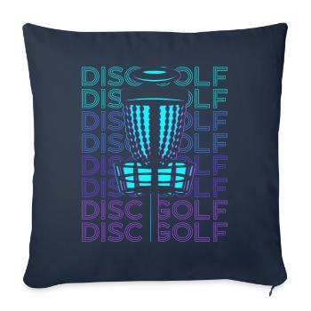 Disc-Golf Disc-Golfing Disc-Golfer Retro - Sofakissenbezug 45 x 45 cm - Navy - Vorne