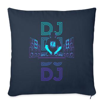 Disc Jockey Turntable Retro - Sofa pillowcase 17,3'' x 17,3'' (45 x 45 cm) - navy - Front