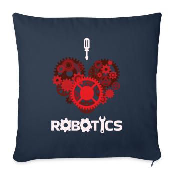 I Love Robotics Robot Technology - Sofa pillowcase 17,3'' x 17,3'' (45 x 45 cm) - navy - Front