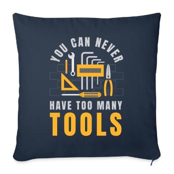 Too Many Tools Tool Craftsman - Sofa pillowcase 17,3'' x 17,3'' (45 x 45 cm) - navy - Front
