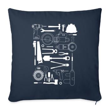 Tools Tools Craftsman - Sofa pillowcase 17,3'' x 17,3'' (45 x 45 cm) - navy - Front