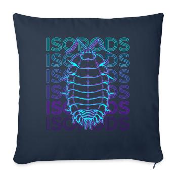 Isopodes Coccinelle Collector Rétro - Housse de coussin décorative 45 x 45 cm - bleu marine - Devant