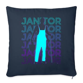 Caretaker Caretaker Cleaner Retro - Sofa pillowcase 17,3'' x 17,3'' (45 x 45 cm) - navy - Front