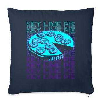 Key Lime Pie Florida Dessert Retro - Sofa pillowcase 17,3'' x 17,3'' (45 x 45 cm) - navy - Front