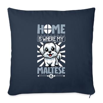 Home - Malteser - Sofa pillowcase 17,3'' x 17,3'' (45 x 45 cm) - navy - Front