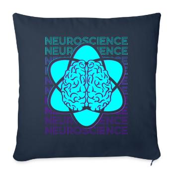 Neurosciences, Neurologie, Neurologue, Rétro - Housse de coussin décorative 45 x 45 cm - bleu marine - Devant