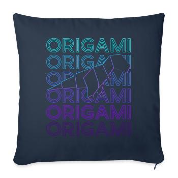 Origami Paper Crane Japanese Culture Retro - Sofa pillowcase 17,3'' x 17,3'' (45 x 45 cm) - navy - Front