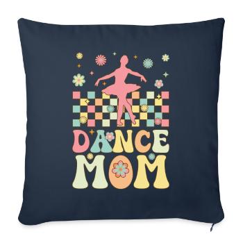 Danse Maman Groovy Ballerine Maman Danseuse De Ballet - Housse de coussin décorative 45 x 45 cm - bleu marine - Devant