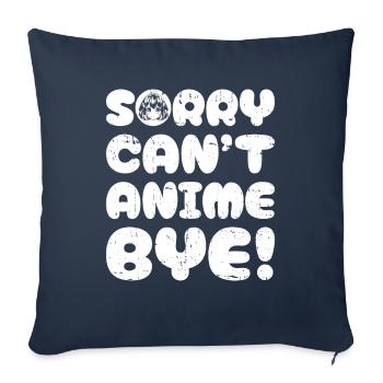 Anime Manga Anime Fille - Housse de coussin décorative 45 x 45 cm - bleu marine - Devant