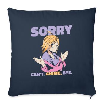 Anime Manga Anime Girl - Sofa pillowcase 17,3'' x 17,3'' (45 x 45 cm) - navy - Front