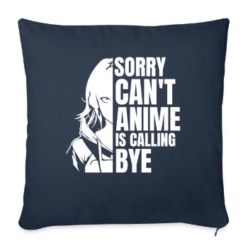 Anime Manga Anime Girl - Sofa pillowcase 17,3'' x 17,3'' (45 x 45 cm) - navy - Front