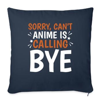 Anime Manga Anime Fille - Housse de coussin décorative 45 x 45 cm - bleu marine - Devant