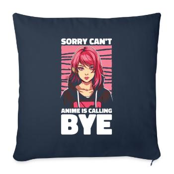 Anime Manga Anime Girl - Sofa pillowcase 17,3'' x 17,3'' (45 x 45 cm) - navy - Front