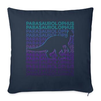 Parasaurolophus Dinosaure Rétro - Housse de coussin décorative 45 x 45 cm - bleu marine - Devant
