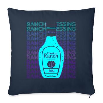 Vinaigrette ranch Vinaigrette Sauce Assaisonnement Sauce Rétro - Housse de coussin décorative 45 x 45 cm - bleu marine - Devant