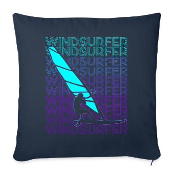 Windsurfer Windsurfen Windsurfen Retro - Sofakissenbezug 45 x 45 cm - Navy - Vorne