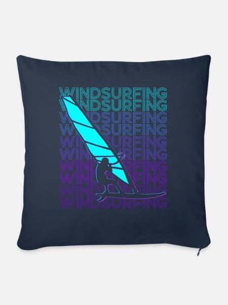 Windsurfen Windsurfer Windsurfen Retro - Sofakissenbezug 45 x 45 cm - Navy
