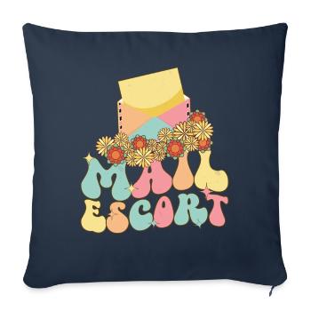 Préposé aux postes Service postal Commis des postes Facteur - Housse de coussin décorative 45 x 45 cm - bleu marine - Devant