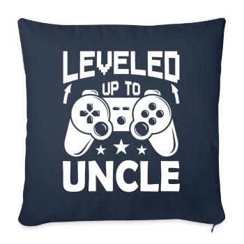 Leveled Up to Uncle for Gamer funny Uncles Saying - Sofa pillowcase 17,3'' x 17,3'' (45 x 45 cm) - navy - Front