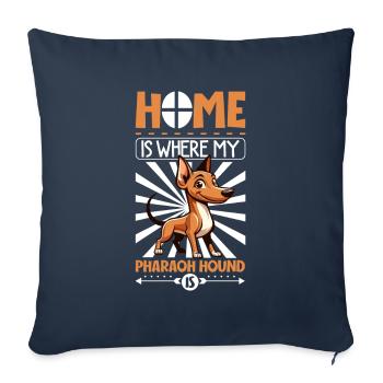 Home - Pharaoh Dog - Sofa pillowcase 17,3'' x 17,3'' (45 x 45 cm) - navy - Front