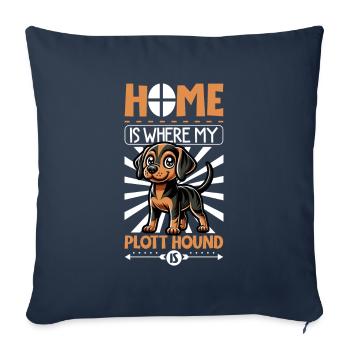 Zuhause - Plott Hound - Sofakissenbezug 45 x 45 cm - Navy - Vorne