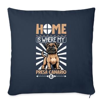 Home - Dogo Canario - Sofa pillowcase 17,3'' x 17,3'' (45 x 45 cm) - navy - Front