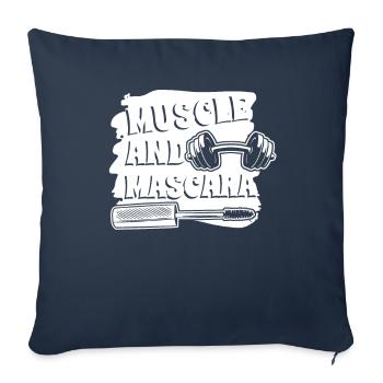Haltérophilie Haltérophiles Femmes fortes - Housse de coussin décorative 45 x 45 cm - bleu marine - Devant