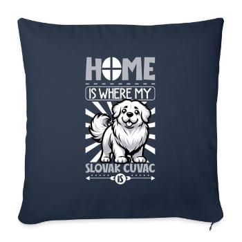 Accueil - Slovensky cuvac - Housse de coussin décorative 45 x 45 cm - bleu marine - Devant